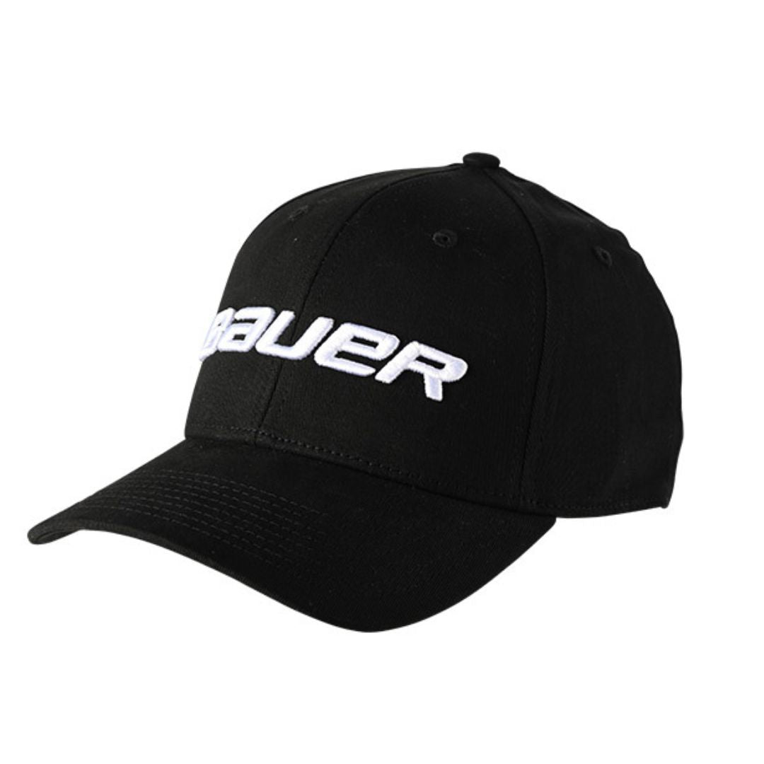 Bauer Core Fitted Cap Apparel Bauer Black Yth