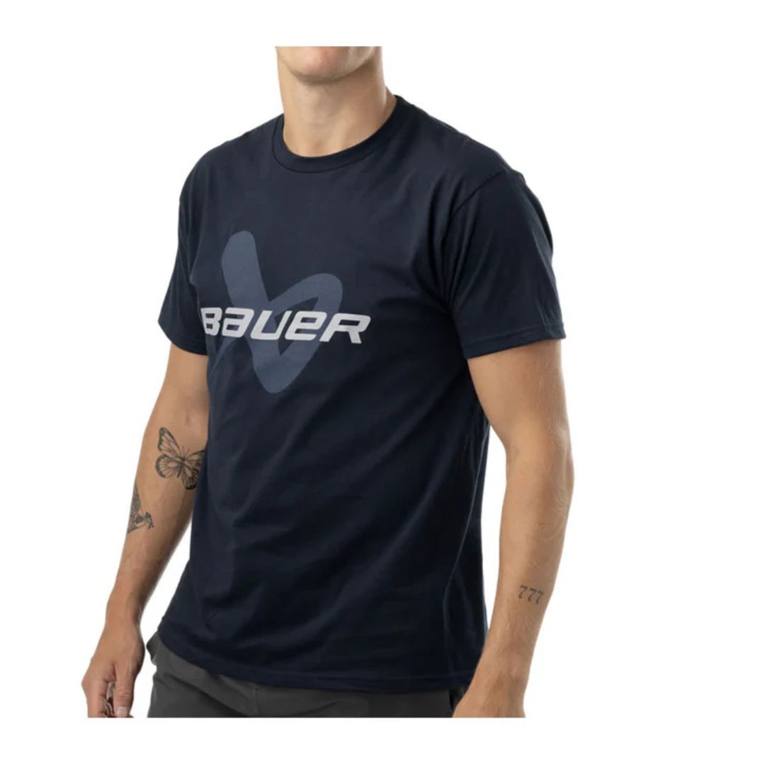 Bauer Core Lockup SS Crew Tee Apparel Bauer Yth Navy S
