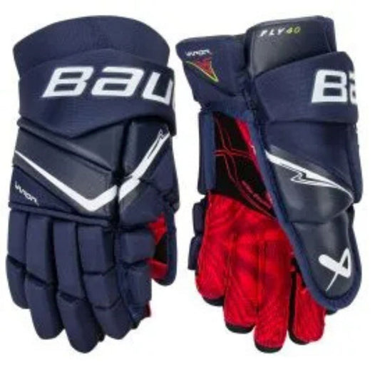 S25 Bauer Vapor Fly40 Sr Glove Goalie Bauer Navy 14"