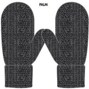 BarDown Regals Cable Knit Mittens Buffalo Regals Items Bardown