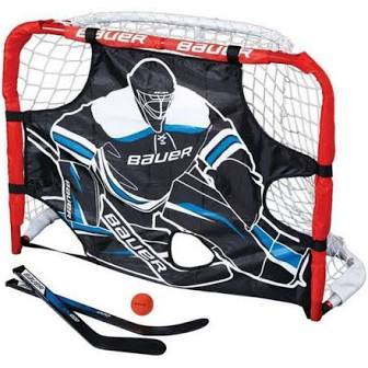 Bauer Pro Knee Hockey Goal Set Mini Sticks Bauer
