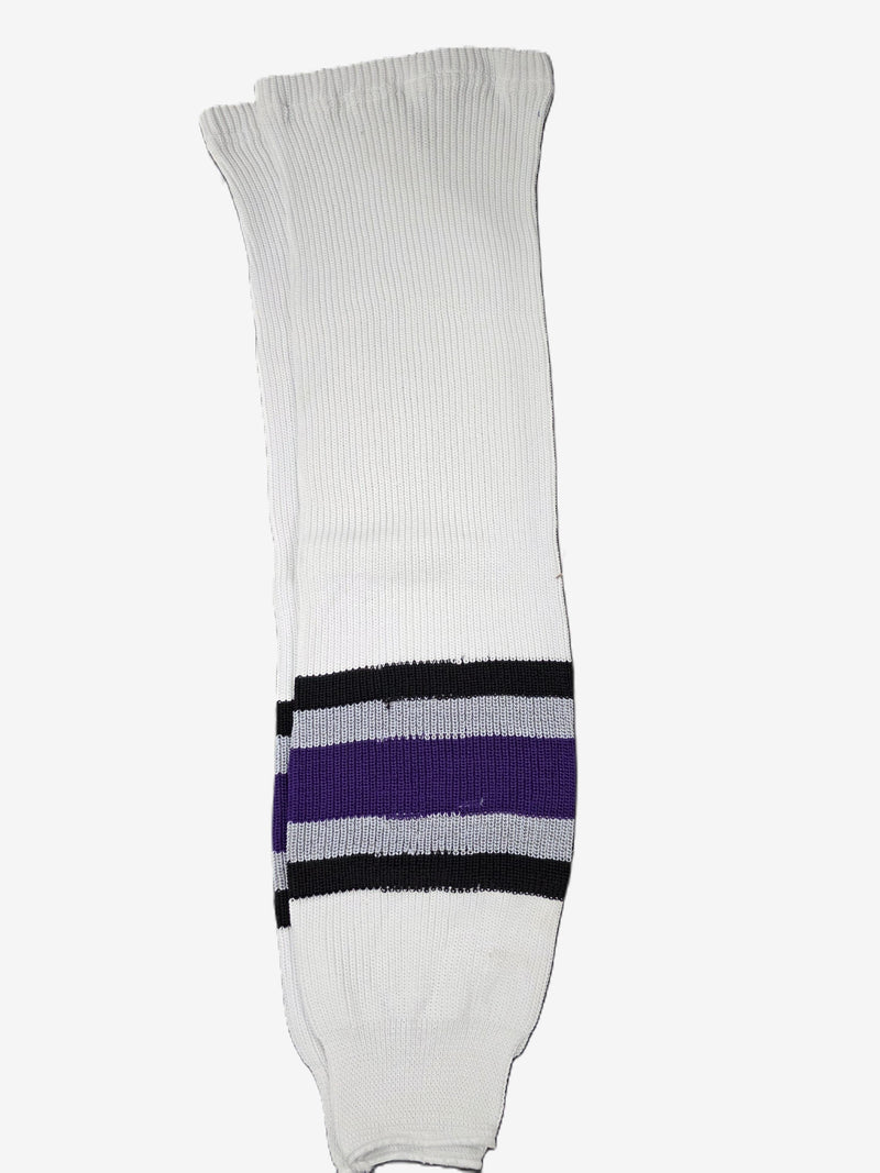 AK Knit Team Hockey Socks Apparel AK Yth Small (22") LA Kings White 