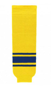 AK Knit Team Hockey Socks Apparel AK Yth Small (22") Maize/Royal 
