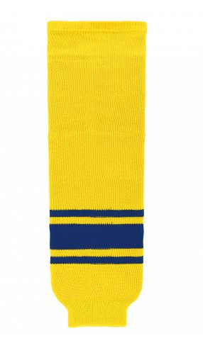 AK Knit Team Hockey Socks Apparel AK Yth Small (22") Maize/Royal 