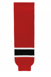 AK Knit Team Hockey Socks Apparel AK Yth Small (22") New Jersey Red 