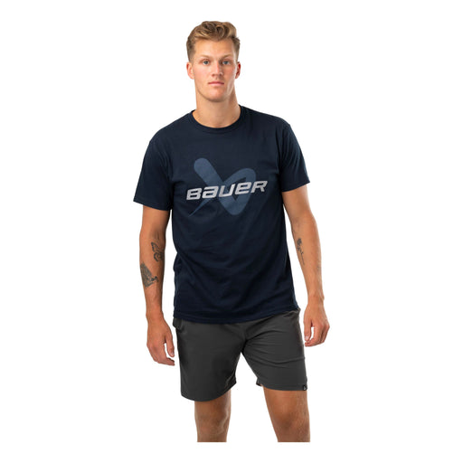 Bauer Core Lockup SS Crew Tee Apparel Bauer Youth Navy SM