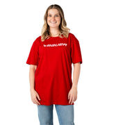 Bauer Everyday Senior Tee Apparel Bauer SM Red