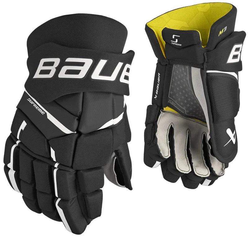 Bauer Supreme M3 Jr Glove Gloves Bauer Black/White 10" 