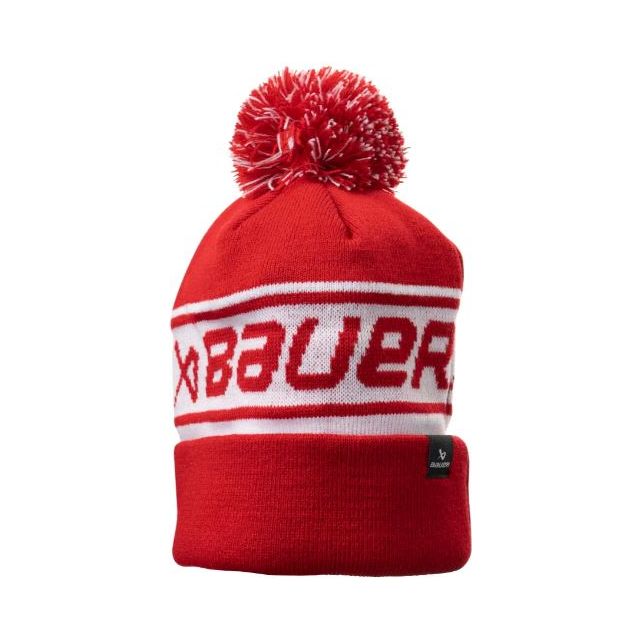 Bauer Team Ribbed Pom Apparel Bauer Red 