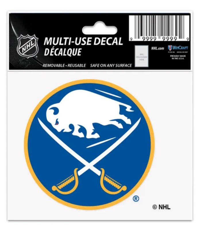 Buffalo Sabres Mulit-Use Decal 3x4 Decal Wincraft 