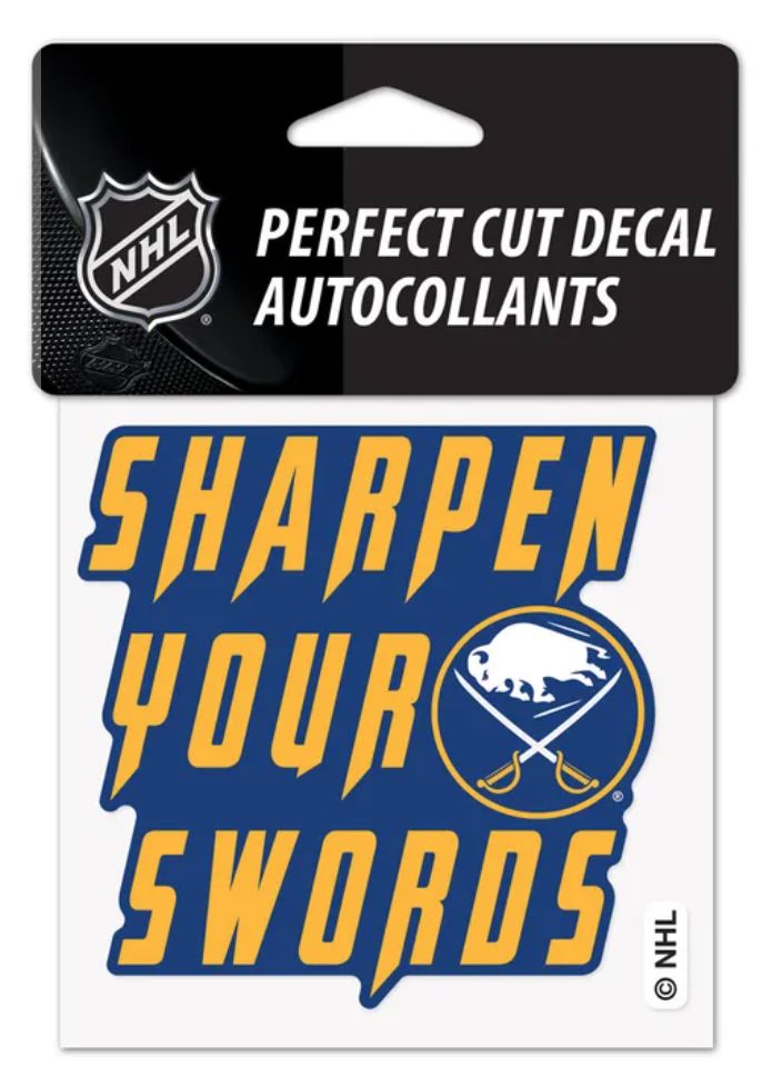 Buffalo Sabres Slogan Perfect Cut Color Decal 4x4 Decal Wincraft 