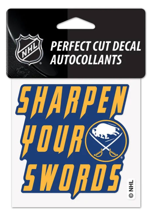 Buffalo Sabres Slogan Perfect Cut Color Decal 4x4 Decal Wincraft 