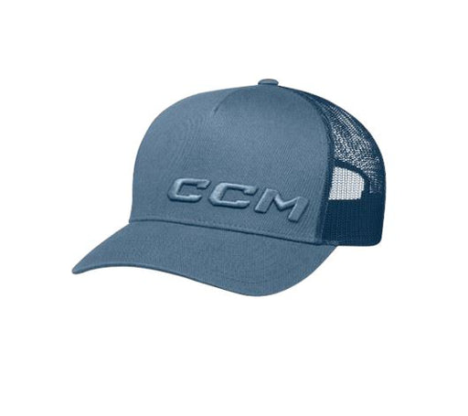 CCM Core Meshback Trucker Cap Apparel CCM Adult Vintage Blue 