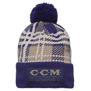 CCM Holiday Pom Knit Toque Apparel CCM OSFA Navy Plaid