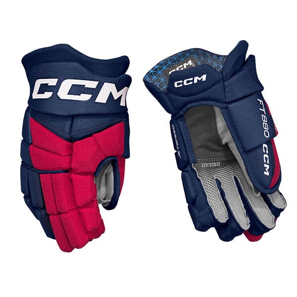 CCM Jetspeed FT880 Jr Gloves Gloves CCM Navy/Red/White 10" 