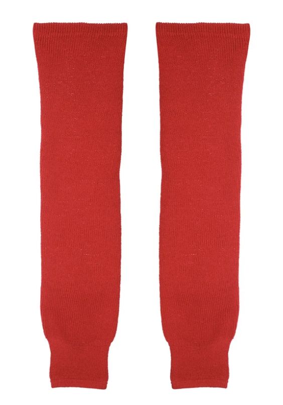 CCM S100P Knit Hockey Socks Apparel CCM Yth (18") Red 