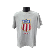 CCM USA Olympic Adult Short Sleeve Apparel CCM Light Grey SM 