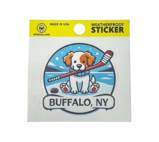 Chillemu Stickers Accessories Chillemu Buffalo Hockey Dog 