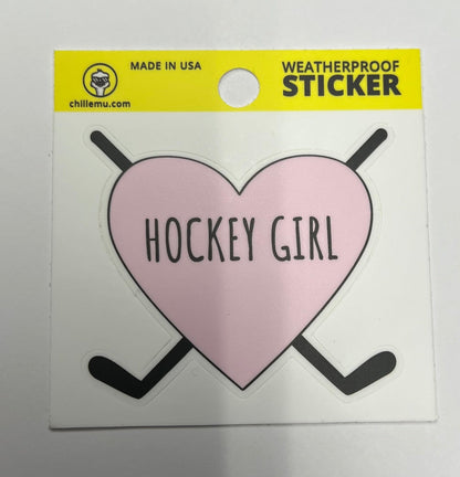 Chillemu Stickers Gifts Chillemu Hockey Girl
