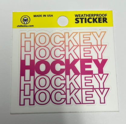 Chillemu Stickers Gifts Chillemu Pink Hockey