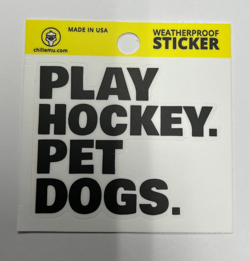 Chillemu Stickers Gifts Chillemu Play Hockey Pet Dogs