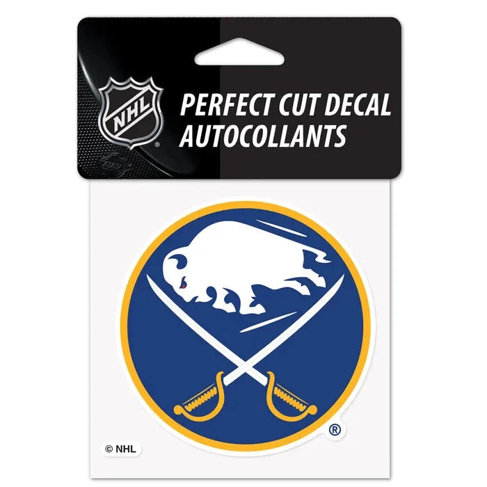 NHL Buffalo Sabres Clear Perfect Cut Color decal 4x4 Decal Wincraft 