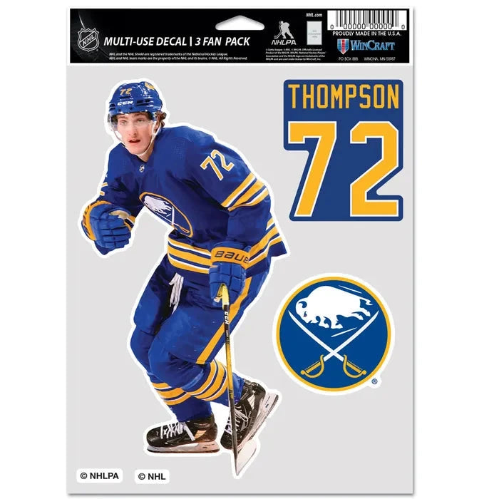 NHL Buffalo Sabres Thompson Multi 3-Fan Pack Decal Decal Wincraft 