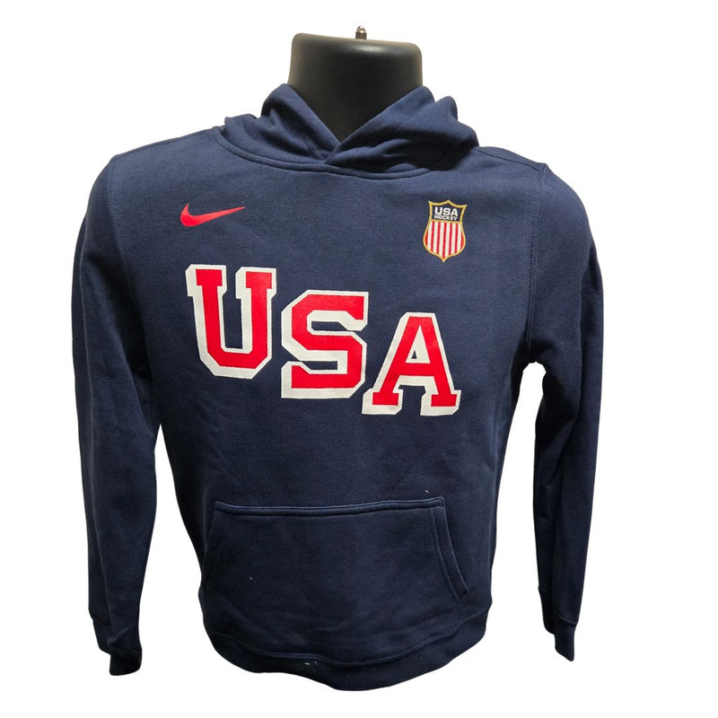 Nike Olympic USA Club Hoodie Apparel Nike Navy Boy's SM