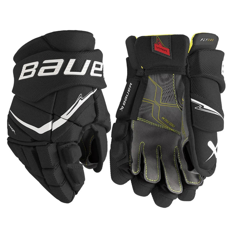 S25 Bauer Vapor FlyPro Jr Glove Gloves Bauer Black/White 10" 