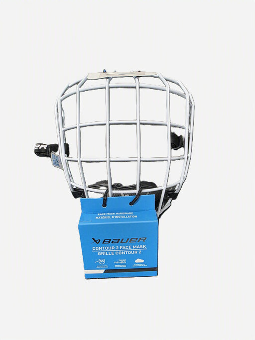 S26 Bauer Contour 2 Facemask Face Masks Bauer White XS 