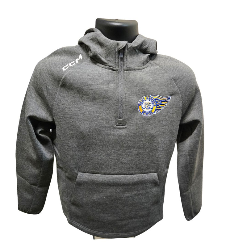 West Seneca Wings 1/4 Zip Hoodie Apparel CCM Youth XS 