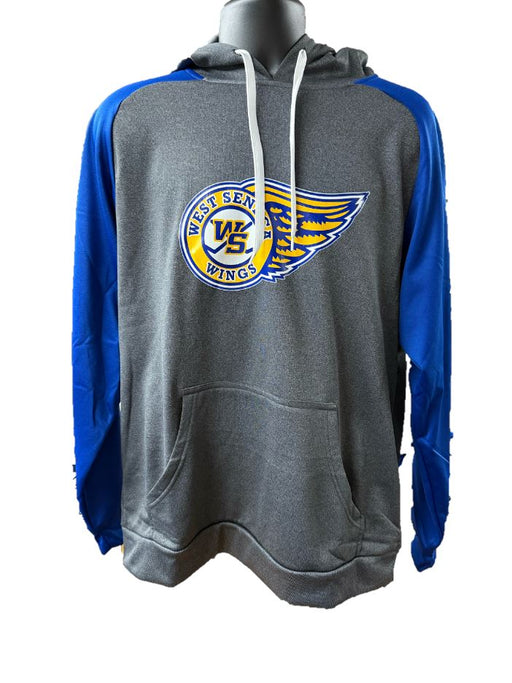 West Seneca Wings Gray/Royal AK Hoodie Apparel The HOCKEY CONNECTION Youth Small 