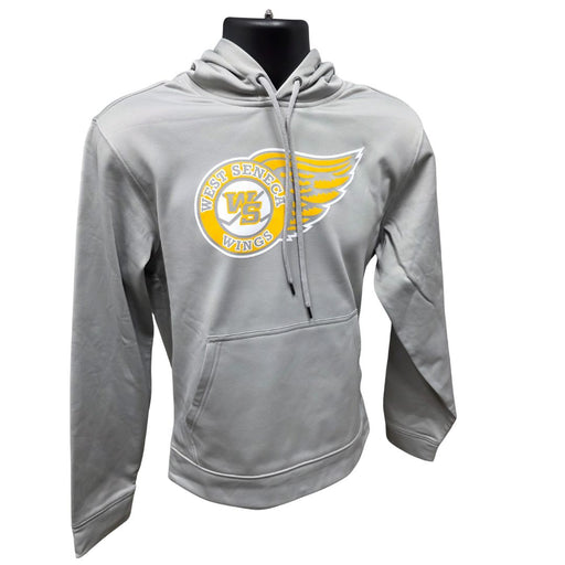 West Seneca Wings Grey AK Hoodie Apparel AK Yth Small 