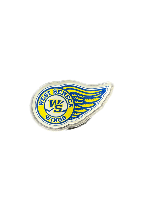 West Seneca Wings Pins Accessories Sticker Mule