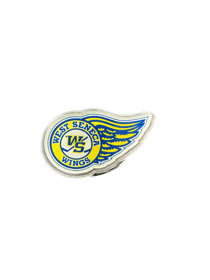 West Seneca Wings Pins Accessories Sticker Mule