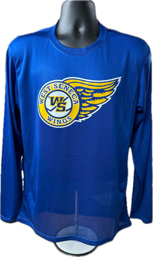 West Seneca Wings Royal AK Long Sleeve Apparel The HOCKEY CONNECTION Youth Small 