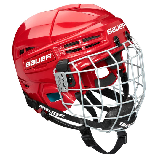 Bauer Prodigy Helmet Combo Helmets Bauer Red