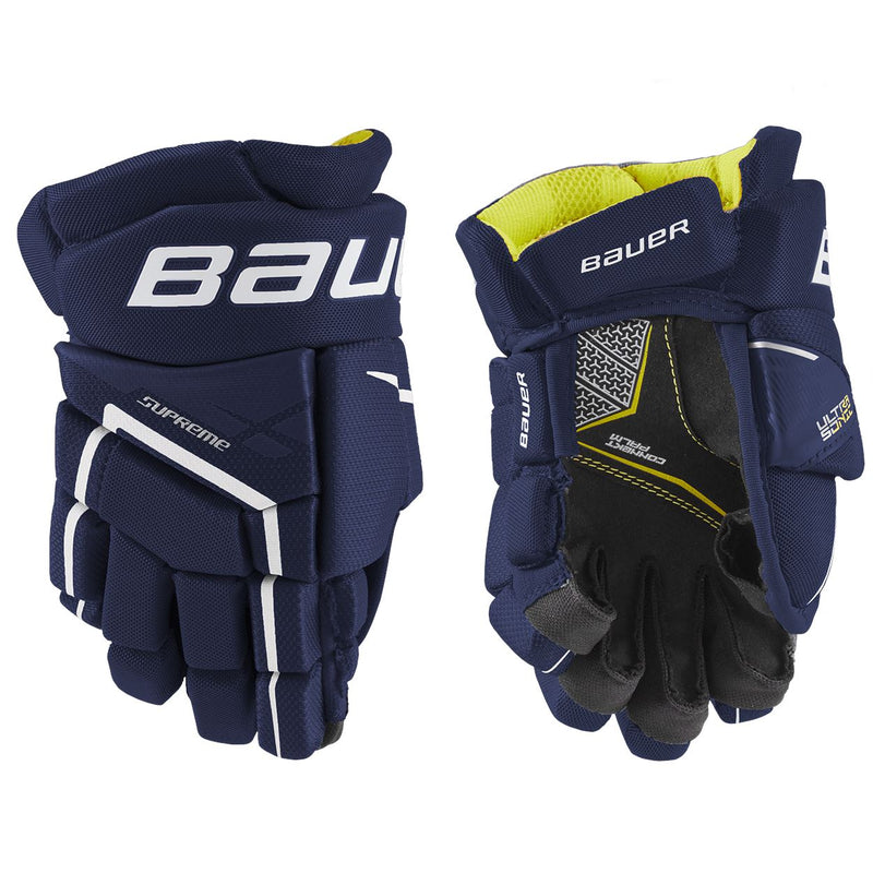 bauer supreme handschuhe Bauer Supreme Ultrasonic Hockey Gloves - Youth - Navy
