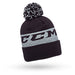 CCM Team Fleece Pom Knit Hat '22 Hats CCM Black Youth 
