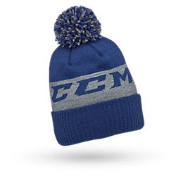 CCM Team Fleece Pom Knit Hat '22 Hats CCM Dark Blue Youth 