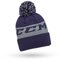 CCM Team Fleece Pom Knit Hat '22 Hats CCM True Navy Youth 