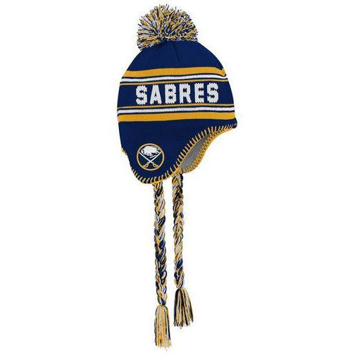 Sabres Yth Tassel Knit Winter Hat NHL Game Wear Outer Wear 