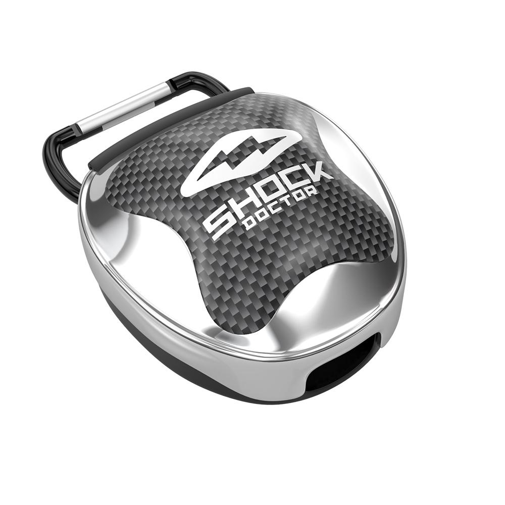 Shock Doctor Mouthguard Anti Microbial Case Accessories Shock Doctor Silver